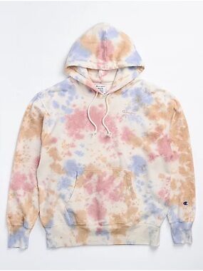 Champion Pastel Tie-Dye Hoodie Size Large